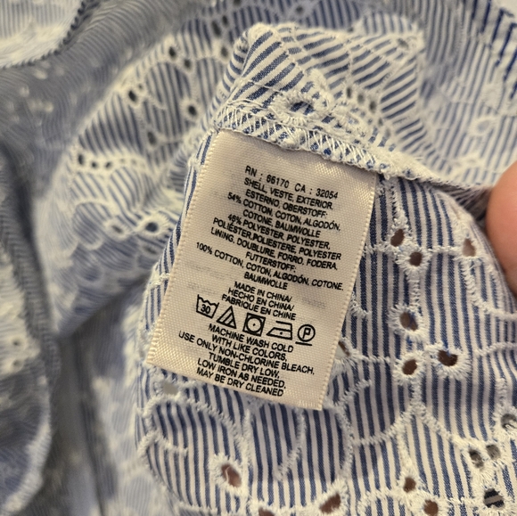 HD in Paris Eyelet Peplum Top Size 4 - Picture 7 of 9